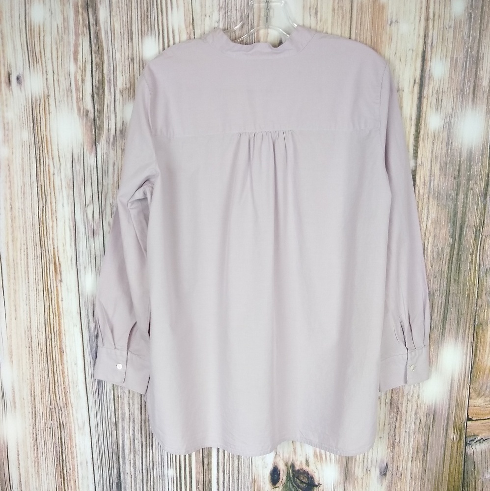 J.Jill Relaxed Button Front Lavender Purple Blouse - Picture 3 of 9